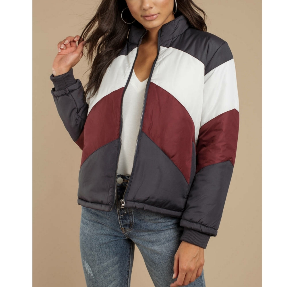 NWT Anthropologie Chevron Puffer Jacket Fifth Label
